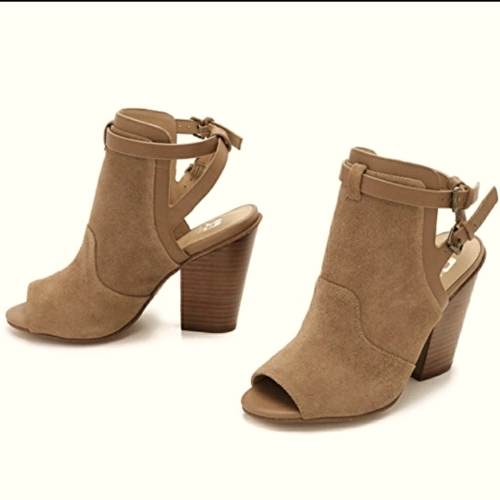 Joe's Jeans Tobacco Ghost Open Toe Booties Size 8